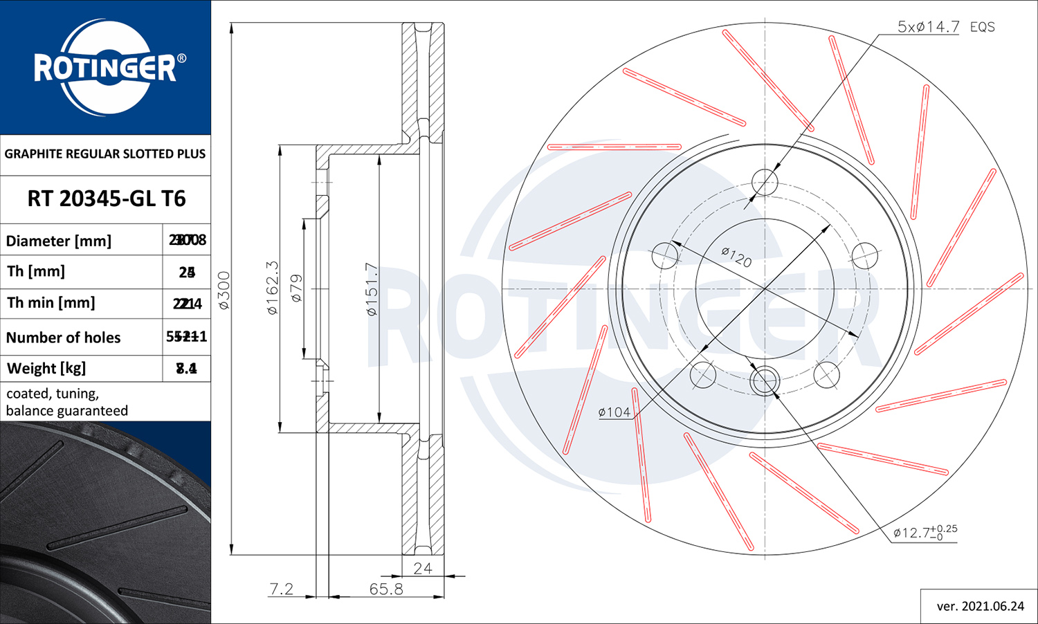 ROTINGER 259 098 RT 20345-GL T6 - Alkatrész